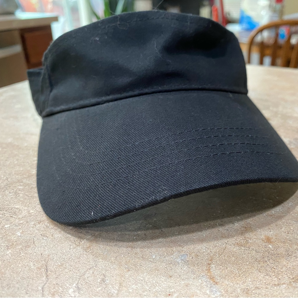 Solid Black Visor Hat